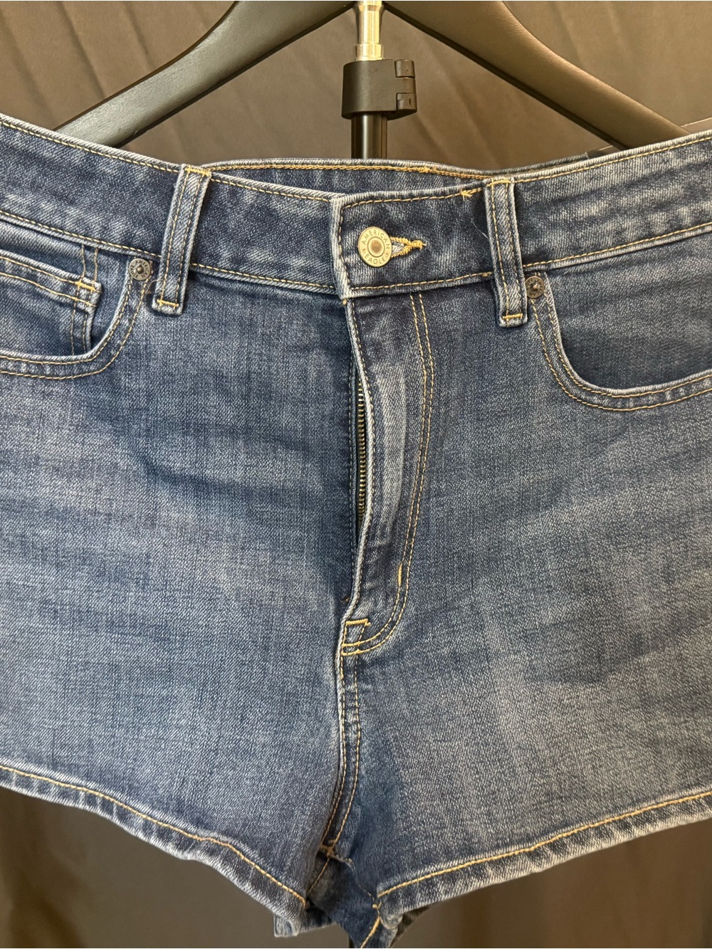 American Eagle Outfitters Blue Denim High-Rise Jean Shorts
